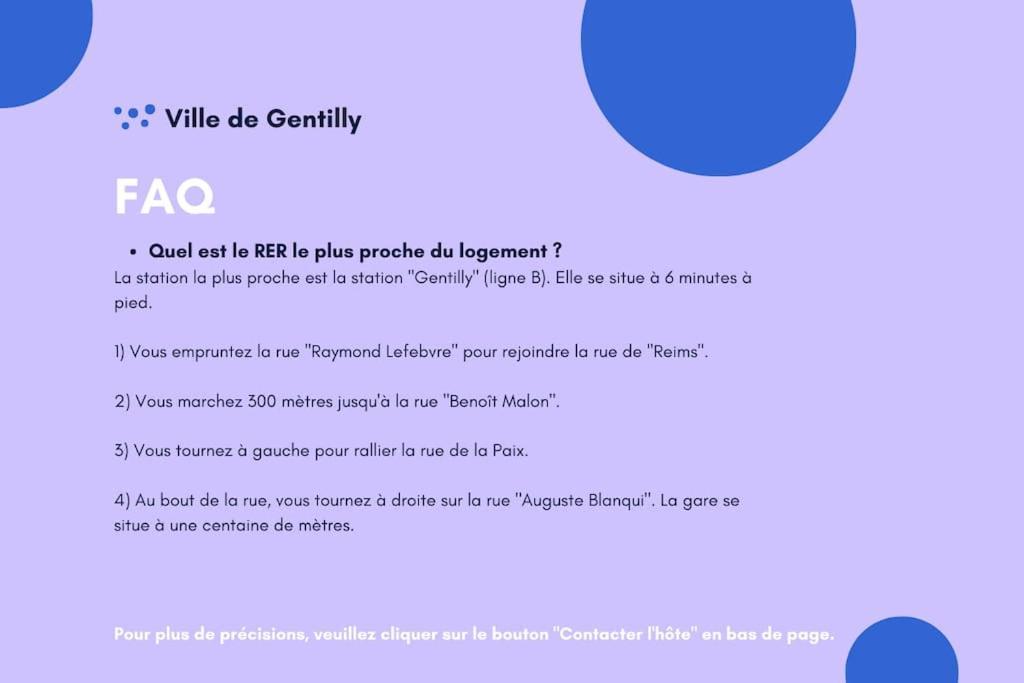 Paris Gentilly Appartement Tout Equipe - Rer B Exterior photo